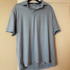 Rhoback Blue and White Striped Polo | L